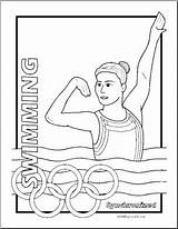 Olympic Swimming Coloring Pages sketch template