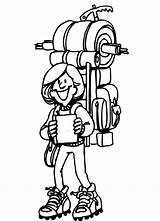 hiker Colouring Pages  pages Color Childrens Ministry sketch template