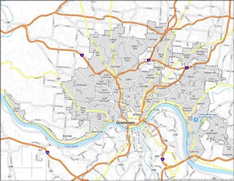 Cincinnati Neighborhood Map - GIS Geography