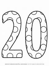 Number Twenty sketch template