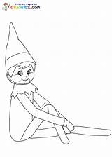 Elf On The Shelf Coloring Pages sketch template
