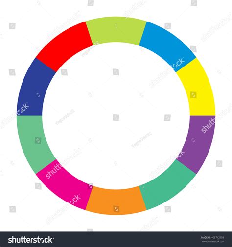 circle divided into ten equal parts colored, - Royalty Free Stock ...