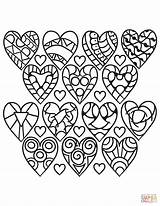 Hearts Pattern coloring page  Free Printable Coloring Pages sketch template