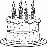 Coloring Pages Of Cakes  Happy Birthday coloring sketch template