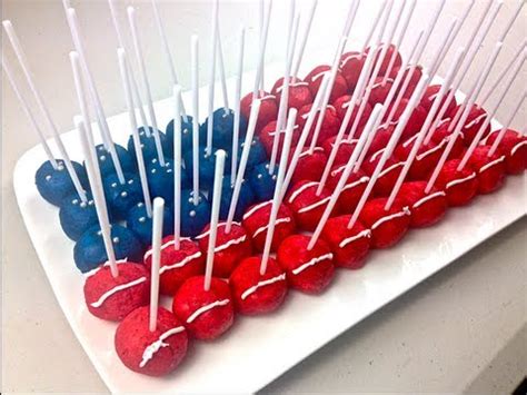 AMERICAN FLAG CAKE POPS - 4th July recipe - YouTube