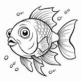 Cute fish coloring Page Drawing For Kids 26615186 Vector Art At Vecteezy sketch template