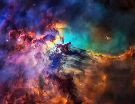 colorful, space, space art, digital art HD Wallpaper