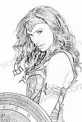 Gal Gadot Wonder Woman Coloring Pages Sketch Page sketch template