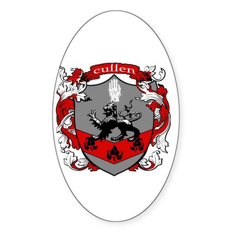 Cullen Family Crest Oval Decal by forksgiftshop