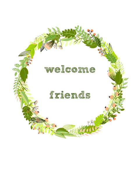 WELCOME FRIENDS Printable Image / Welcome Sign / Housewarming - Etsy