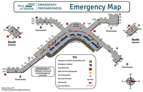 Seattle International Airport Terminal Map - Washington State Map