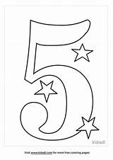 Number 5 Colouring Worksheet sketch template