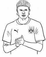 Erling Haaland Coloring Page sketch template