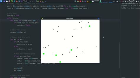 Ant Colony Simulation || Exploring Complex Behavior in Virtual Ant Colonies || Pygame in python ...