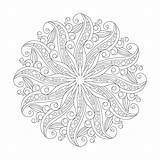 Cosmic Floral Elegance Mandala Coloring Book Page For Kdp Interior  sketch template