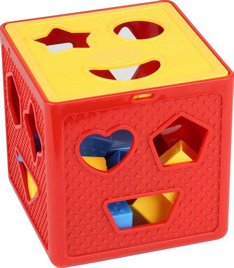 Amazon.com: Baby Blocks Shape Sorter Toy - Childrens Blocks Includes 18 Shapes - Color ...