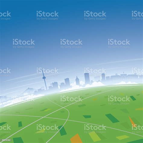 Mannheim Skyline Aerial View Stock Illustration - Download Image Now - Aerial View, Airport ...