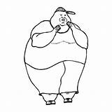 Fat Coloring Page sketch template