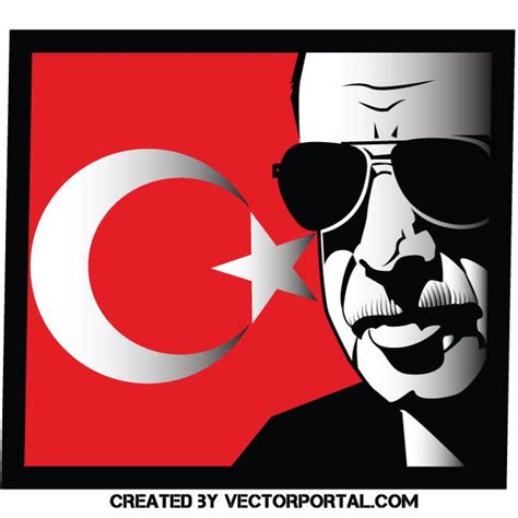 Turkish president Recep Erdogan Royalty Free Stock SVG Vector and Clip Art