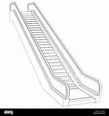 Sketch escalator Wire Frame Render Stock Photo  Alamy sketch template