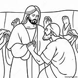 Jesus Healing The Sick Coloring Page  Pagescom sketch template