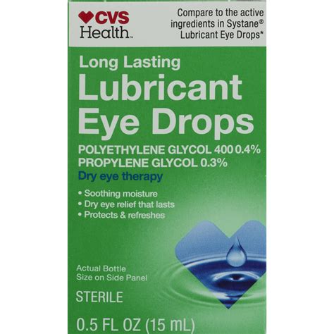 CVS Health Long Lasting Dry Eye Therapy Lubricant Eye Drops