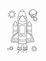 Rocket coloring Pages sketch template