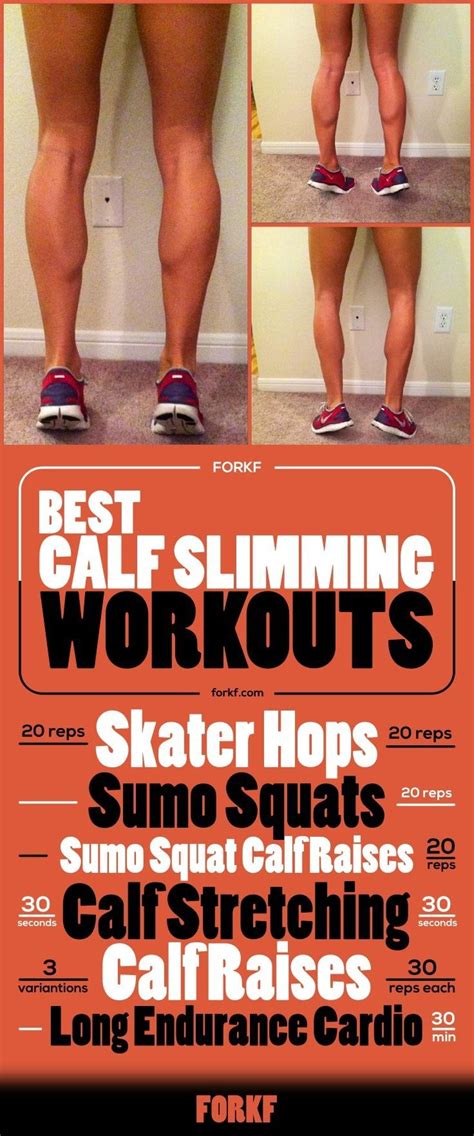 At Home Calf Slimming Workouts For Lean Legs | Calf exercises, Calf ...