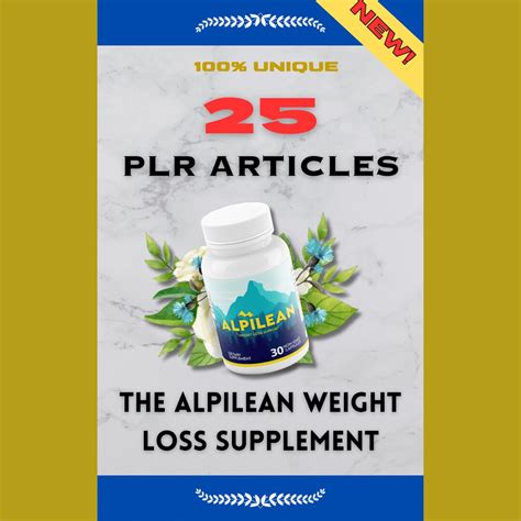 25 PLR ARTICLES on the Apilean Weight Loss Supplement Arctic - Etsy