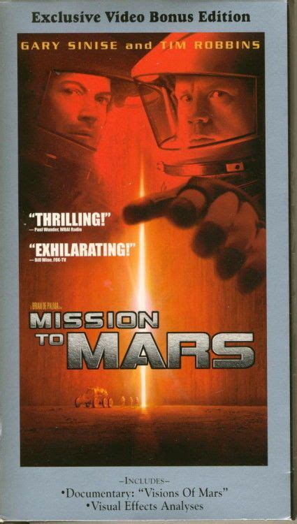 MISSION TO MARS with Gary Sinise & Tim Robbins, VHS 9780788827891 on ...