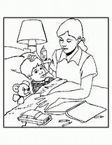 Coloring Sick Pages Hospital Kids Ziekenhuis Kleurplaten Print  sketch template