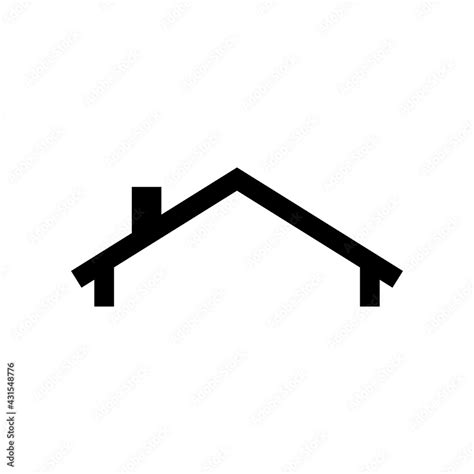 Vecteur Stock Single house roofline house icon. Clipart image isolated ...