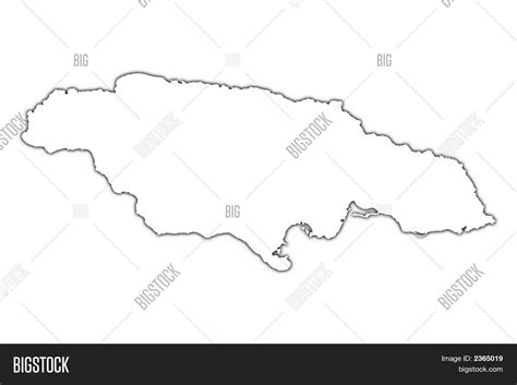 Jamaica Outline Map Image & Photo (Free Trial) | Bigstock