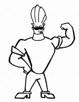Cartoon Colouring Pages Pictures Johnny Bravo Coloring Page For Kids sketch template