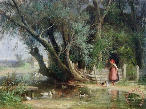 Eduard Heinel The Duck Pond painting - The Duck Pond print for sale