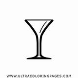 Martini Glass Coloring Page  Ultra Pages sketch template