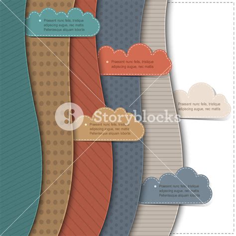 Textured Paper Banners With Clouds Royalty-Free Stock Image - Storyblocks