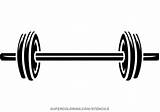 Stencil Of Barbell  Free Printable Papercraft Templates sketch template