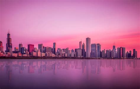 Chicago Sunset Wallpapers - 4k, HD Chicago Sunset Backgrounds on ...