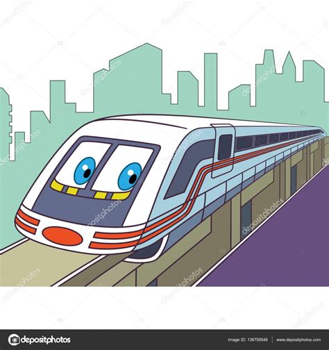 Electric Train Clipart Vector