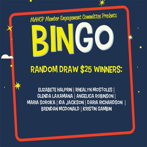 Winners of BINGO - Manitoba Association of Health Care Professionals