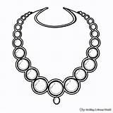 Necklace Coloring Page Line Drawing Hi Res Stock Photography sketch template