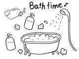 Bath Time Coloring Page Pages sketch template