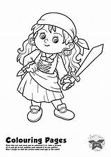 Pirate Girl Coloring Page Pages sketch template