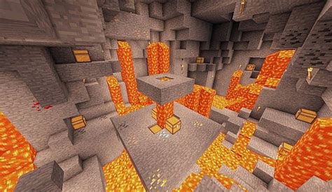 Lava Pit Arena: Cave Minecraft Map