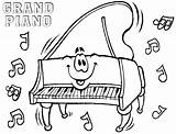 Cartoon Piano Coloring Page  Free Printable Pages For Kids sketch template