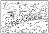 Coloring Trains Printable sketch template