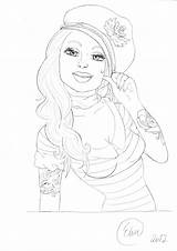 Sexy Pin Up Girl Coloring Pages Adult Sketch Page sketch template