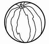 Watermelon Coloring Clipart Pages Fruit Line Drawing Printable Sheet  sketch template