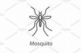 Mosquitoes Target color icon  Mosquito Drawing Glyph sketch template